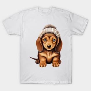 Winter Dachshund Dog T-Shirt